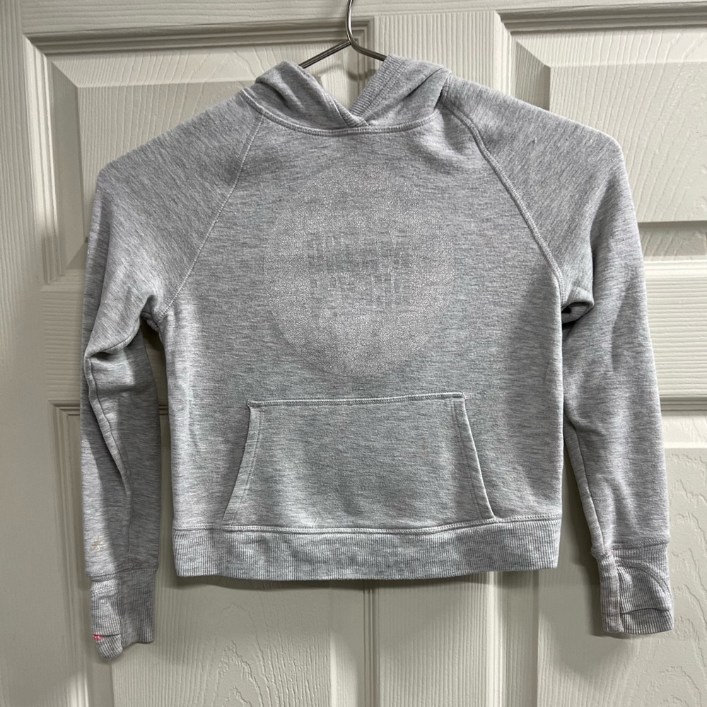 Athleta Girls Dream Gray Long Sleeve Pullover Hoodie Sweatshirt - Size XS - GUC